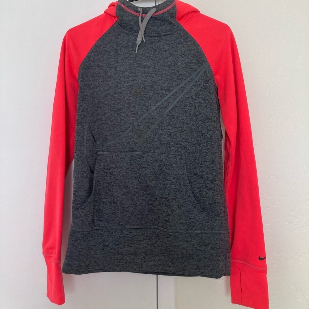 Nike Therma-FIT Pullover Woman’s Hoodie XS – Gray & Pink- EUC